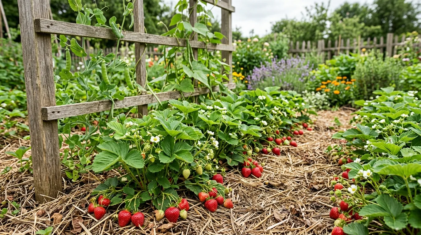 Mulched Strawberry Patch